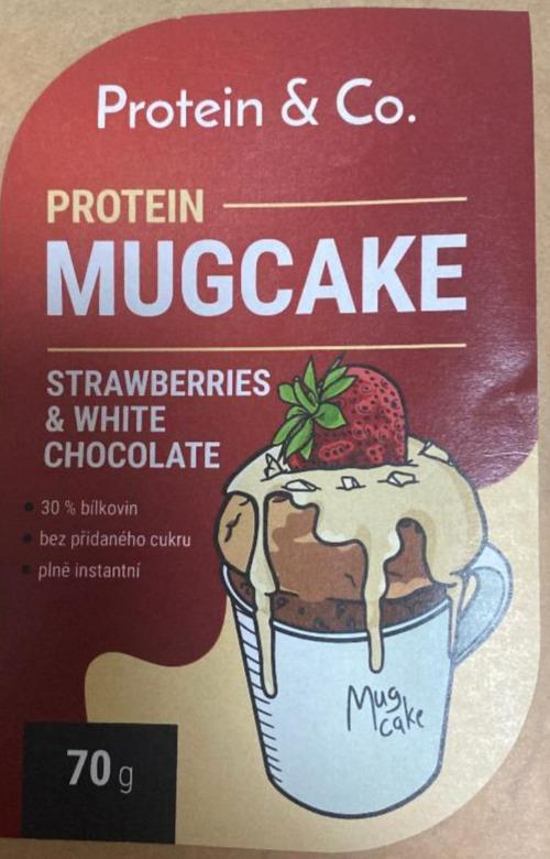 Fotografie - Protein mugcake Strawberries White Chocolate Protein & Co