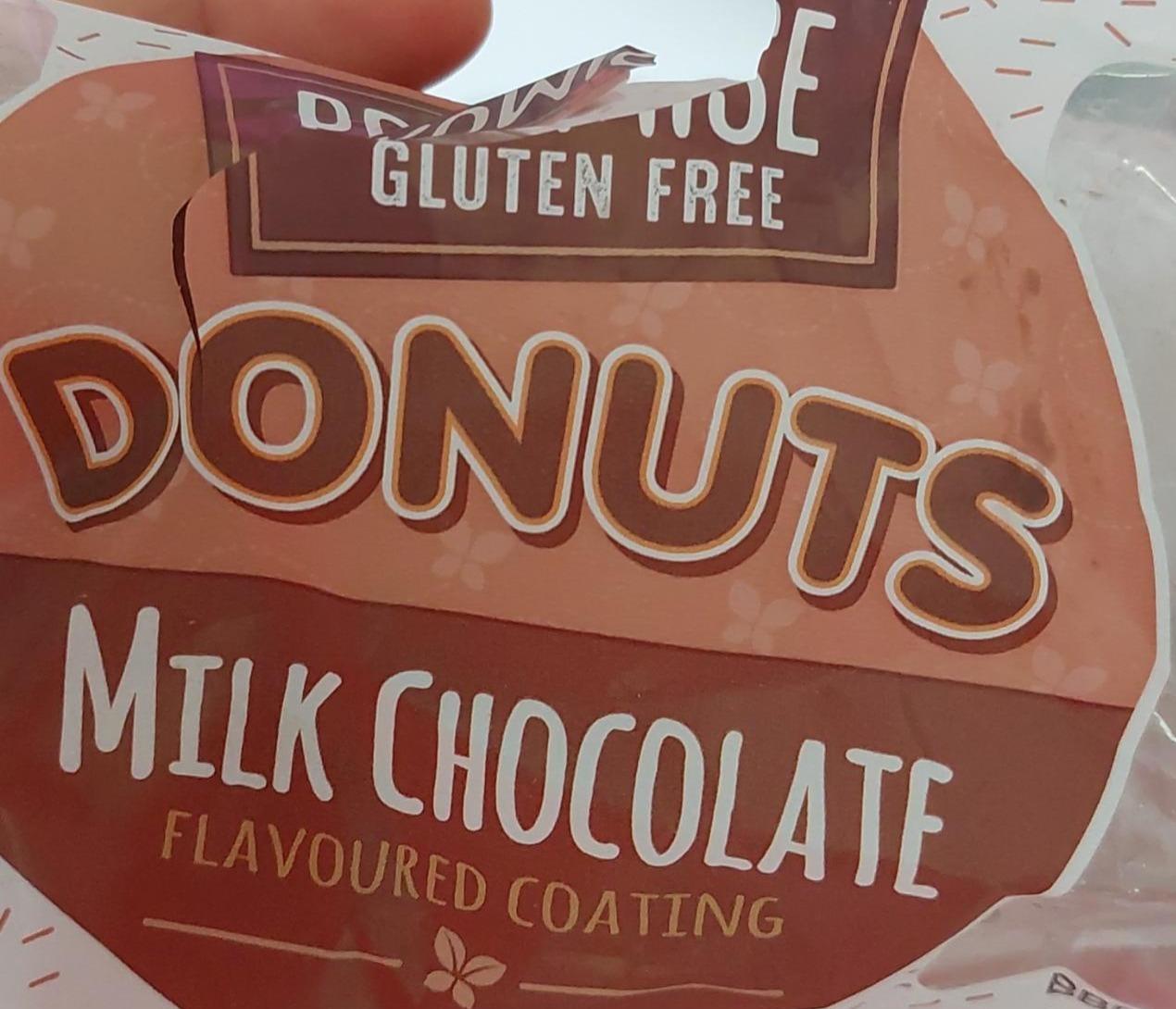 Fotografie - Donuts Milk Chocolate flavoured coating gluten free