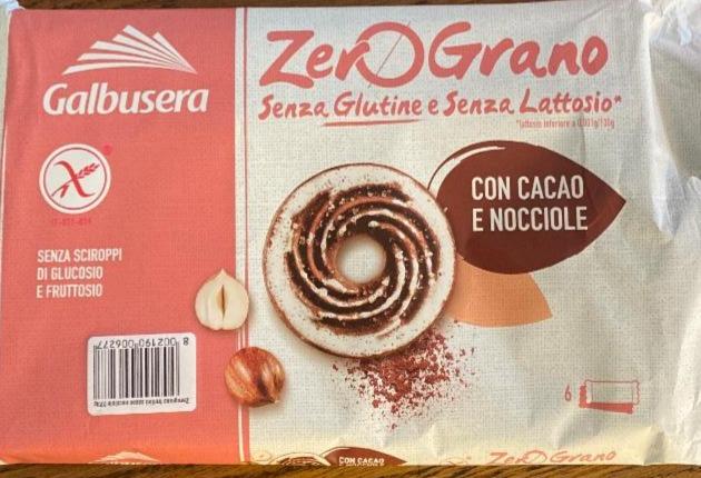 Fotografie - ZeroGrano senza glutine e senza lattosio con cacao e nocciole Galbusera