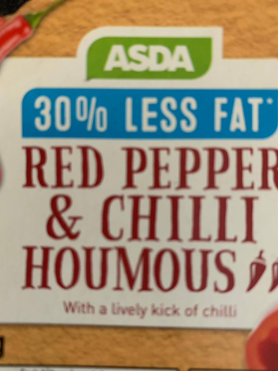 Fotografie - 30% less fat Red pepper & chilli Houmous Asda