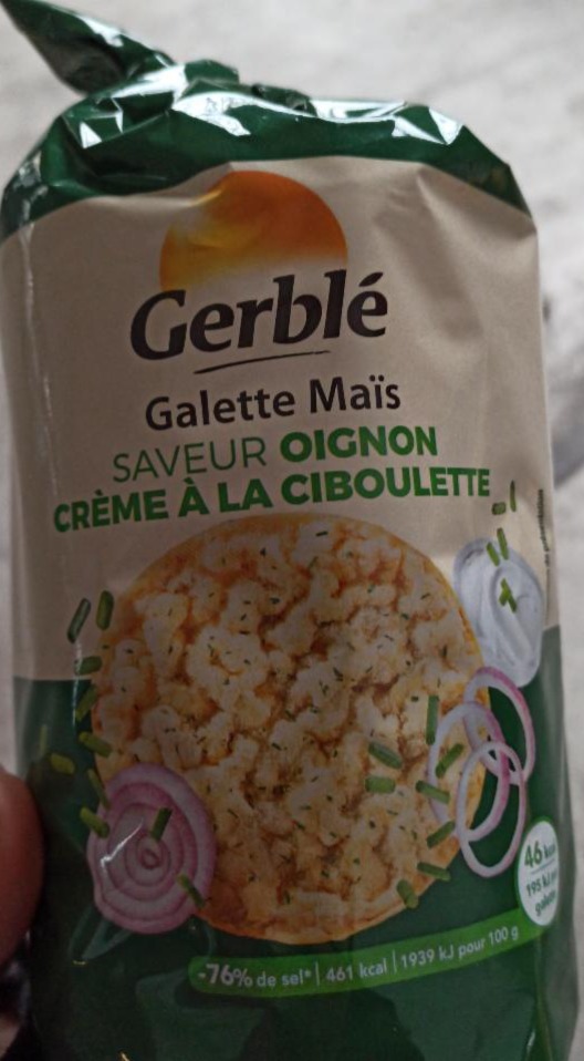 Fotografie - Galette Maïs saveur oignon crème à la ciboulette Gerblé
