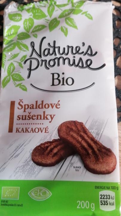 Fotografie - Bio Špaldové sušenky kakaové - Nature's Promise