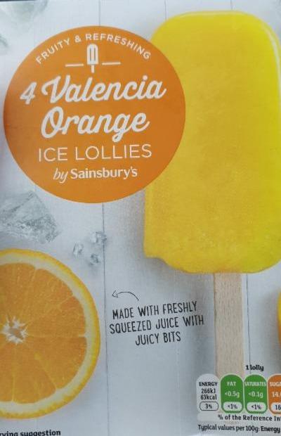 Fotografie - 4 Valencia Orange Ice Lollies Sainsbury's