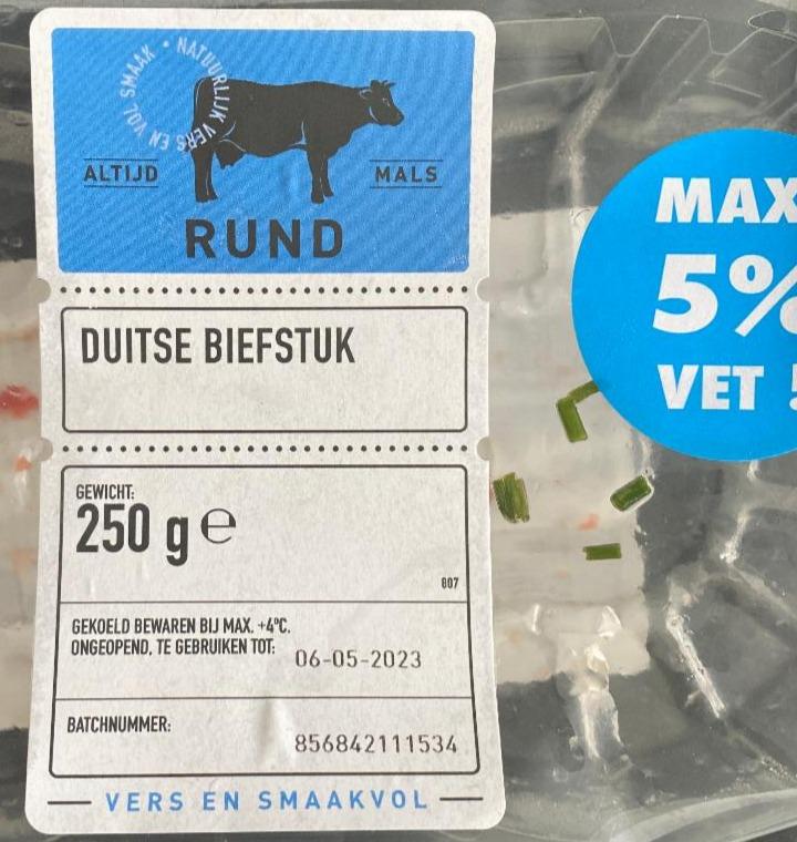 Fotografie - Duitse biefstuk Rund Altijd Mals
