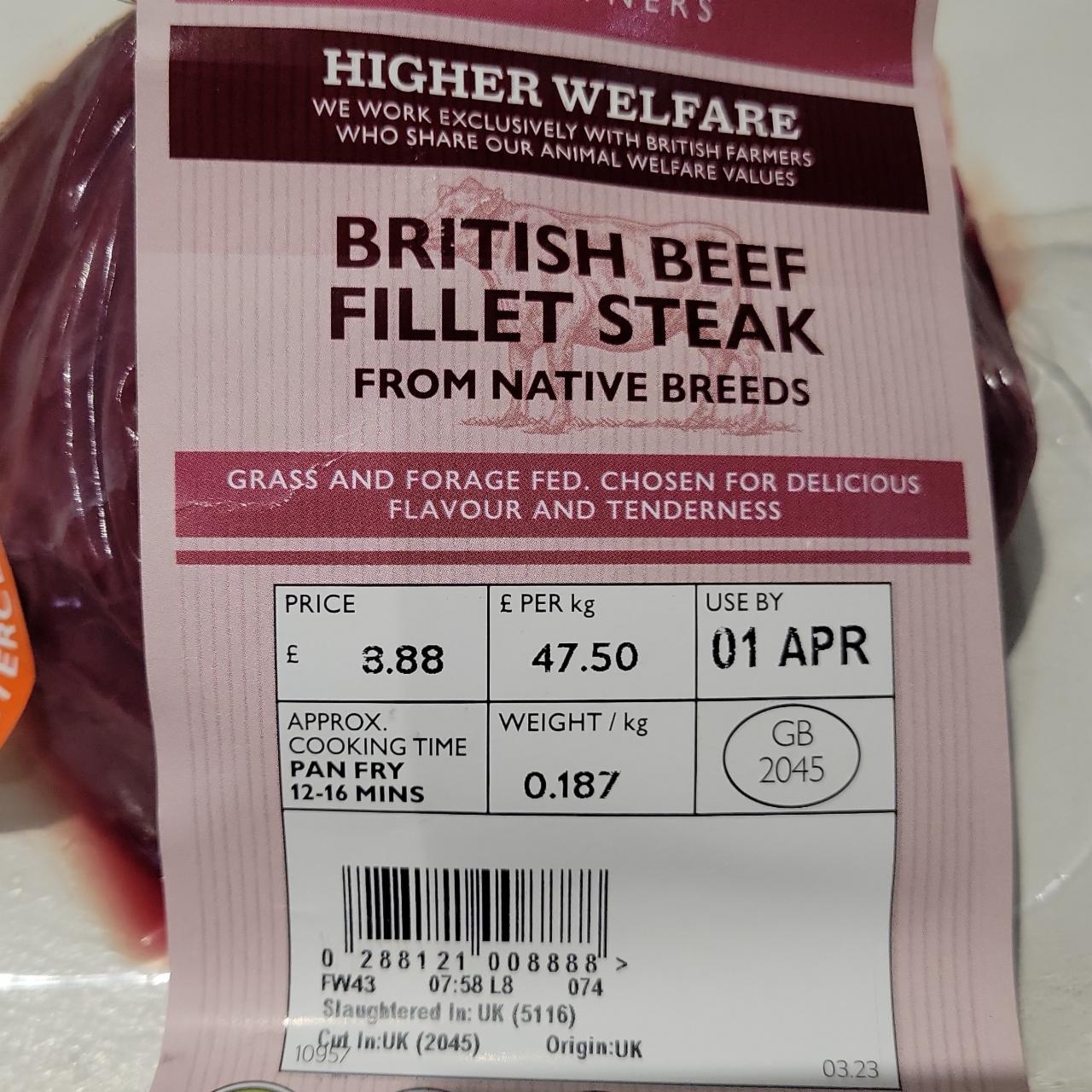 Fotografie - British Beef Fillet Steak Waitrose
