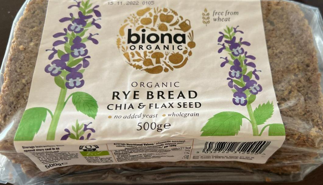 Fotografie - Organic rye bread chia &flax Biona