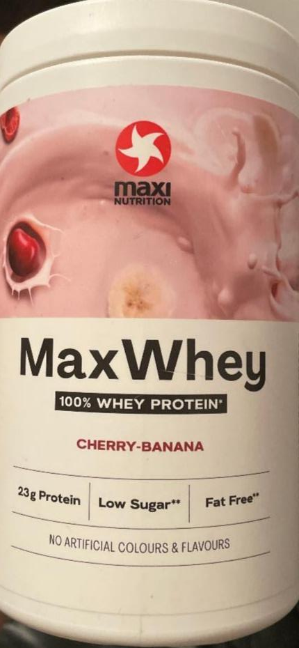 Fotografie - MaxWhey 100% Whey Protein Cherry-Banana Maxi nutrition