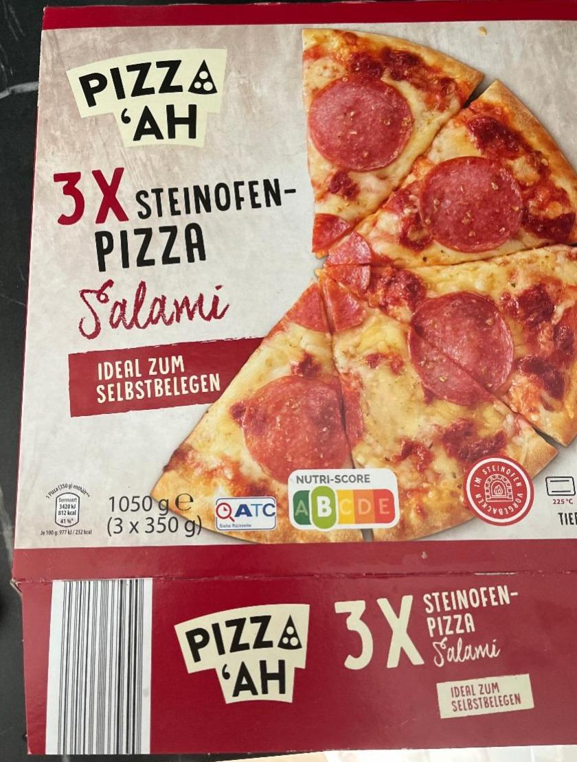 Fotografie - 3x Steinofenpizza Salami Pizza 'Ah