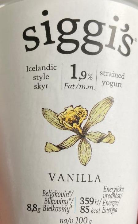 Fotografie - Icelandic style skyr Vanilla 1.9% Siggi's