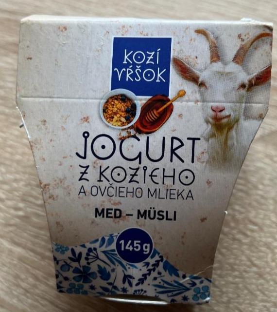 Fotografie - Jogurt z kozieho a ovčieho mlieka Med - Müsli Kozí Vŕšok