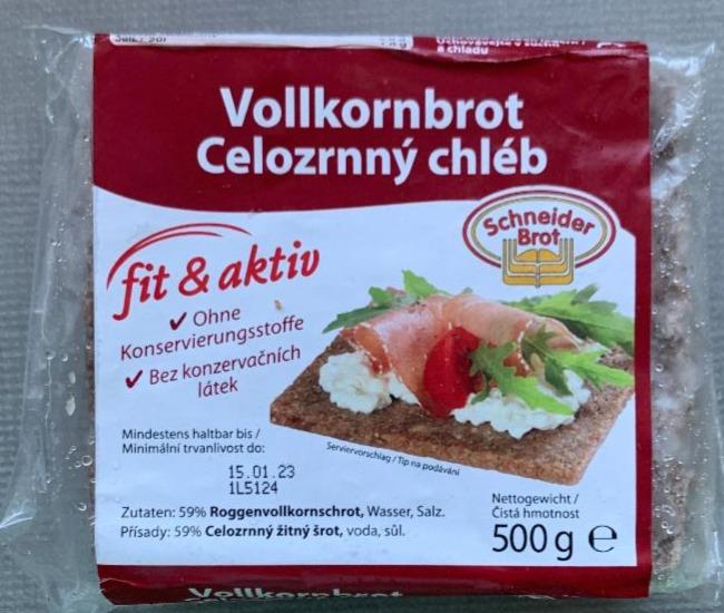 Fotografie - Vollkornbrot celozrnný chléb fit & activ Schneider brot