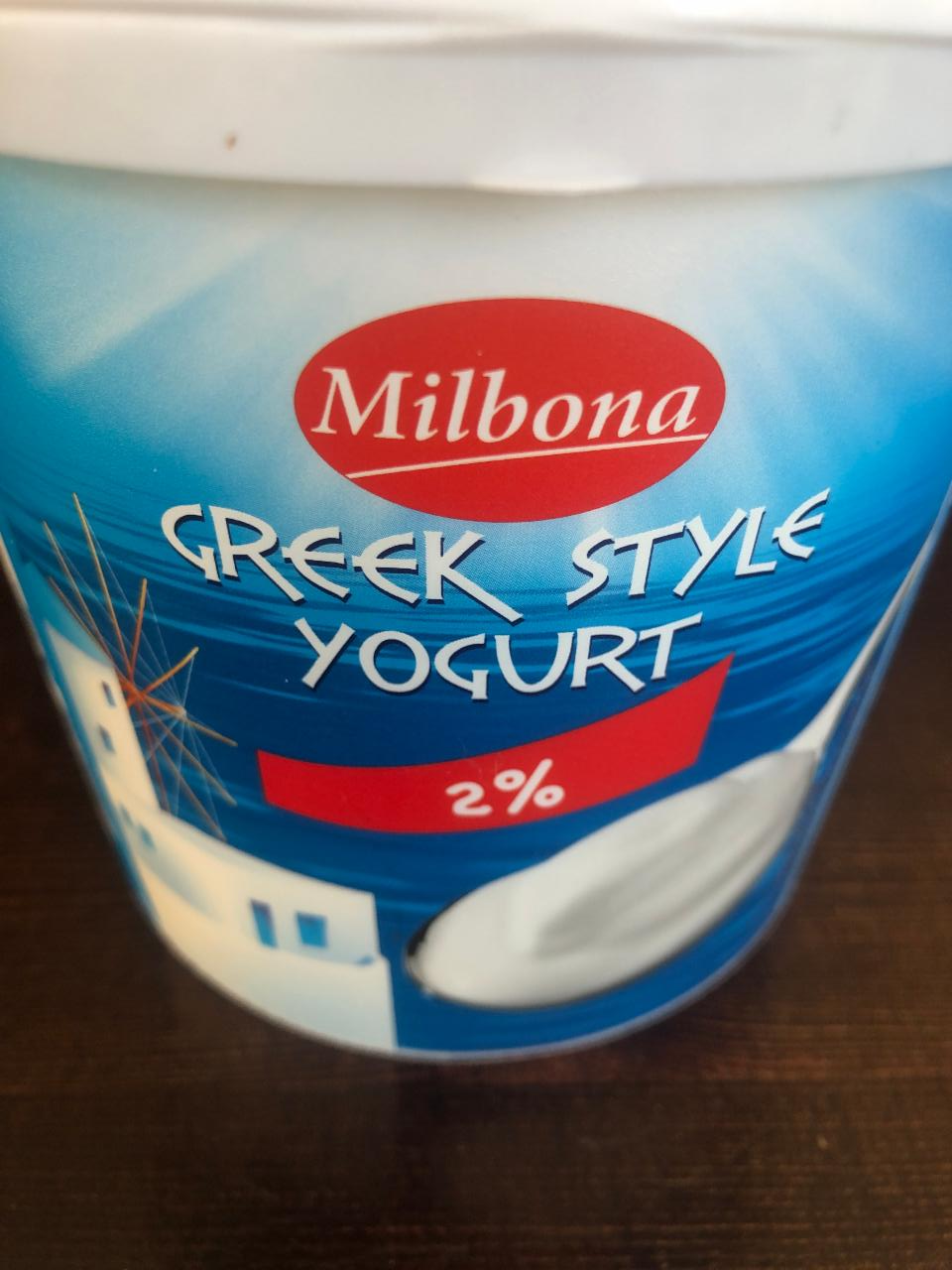 Fotografie - Greek style yogurt 2% fat (jogurt bílý se sníženým obsahem tuku 2%) Milbona