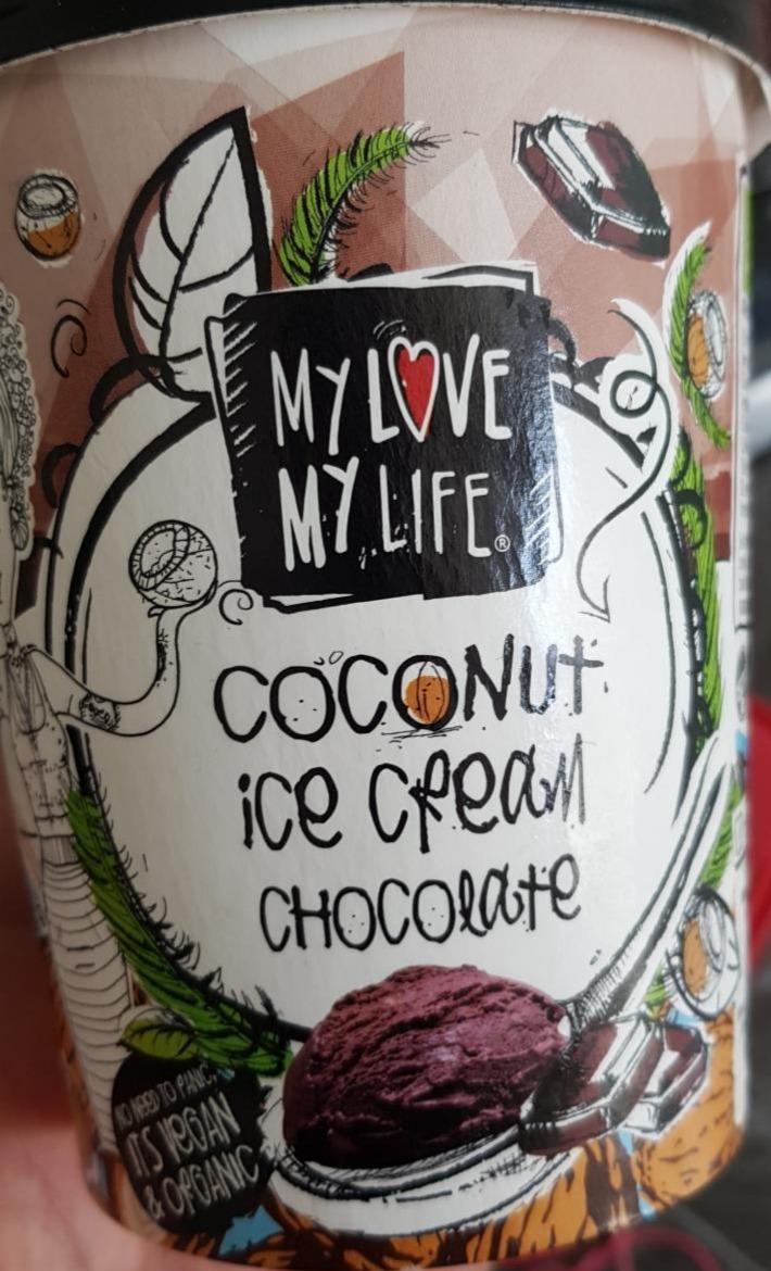 Fotografie - Organic Coconut Ice Cream Chocolate My Love My Life