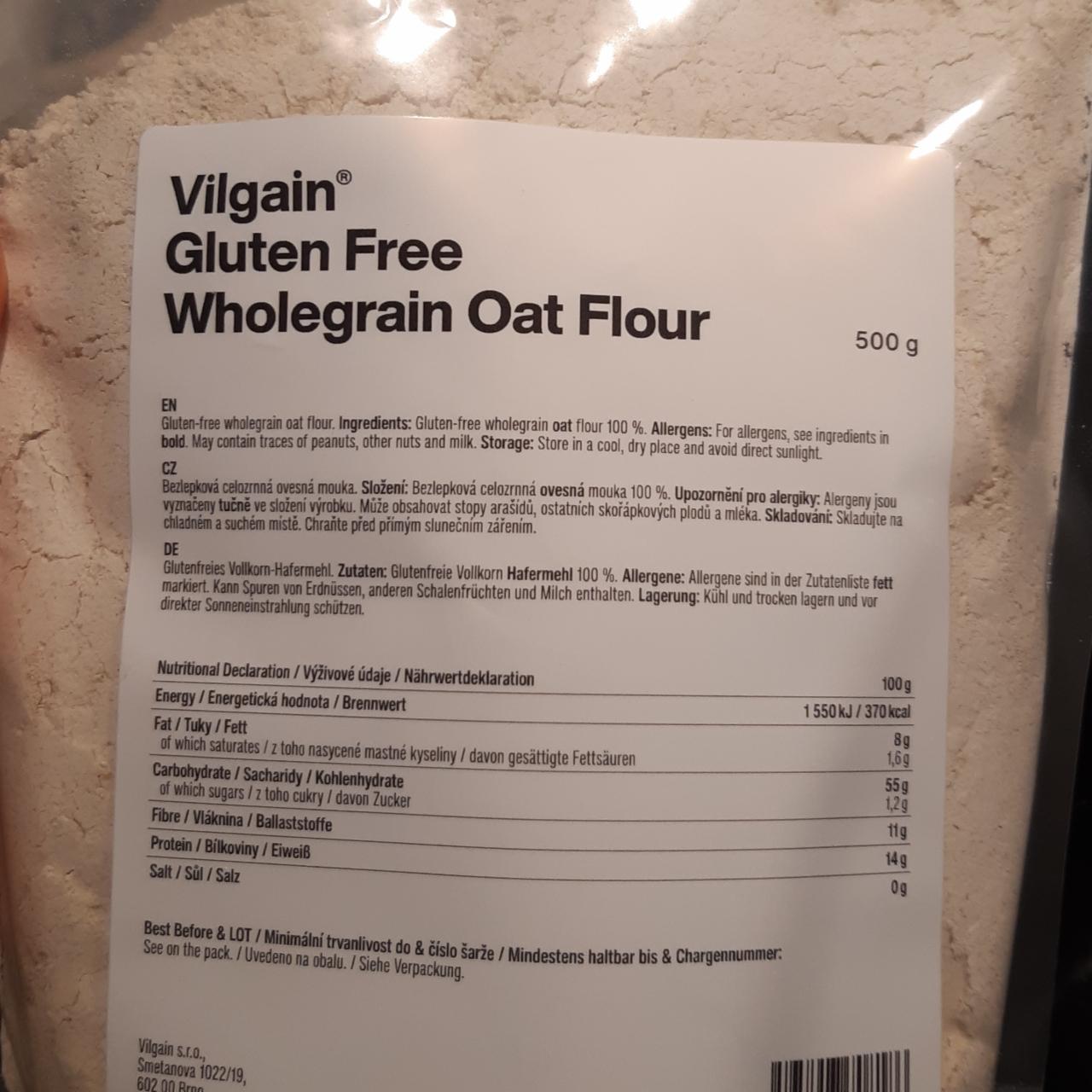 Fotografie - gluten free wholegrain oat flour Vilgain
