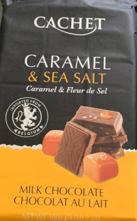 Fotografie - Cachet caramel & sea salt milk chocolate