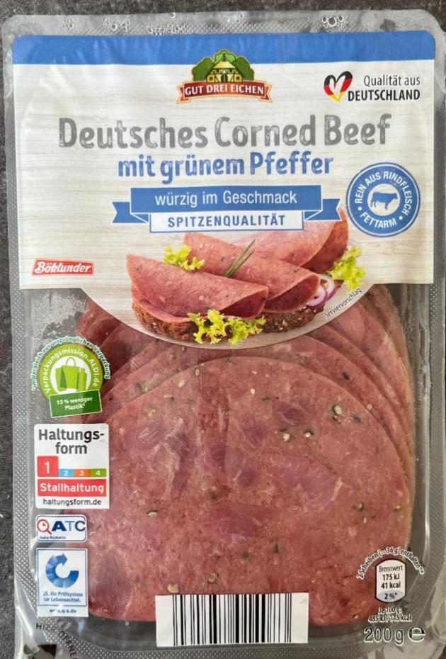 Fotografie - Deutsches Corned Beef mit grünem Pfeffer Gut drei Eichen