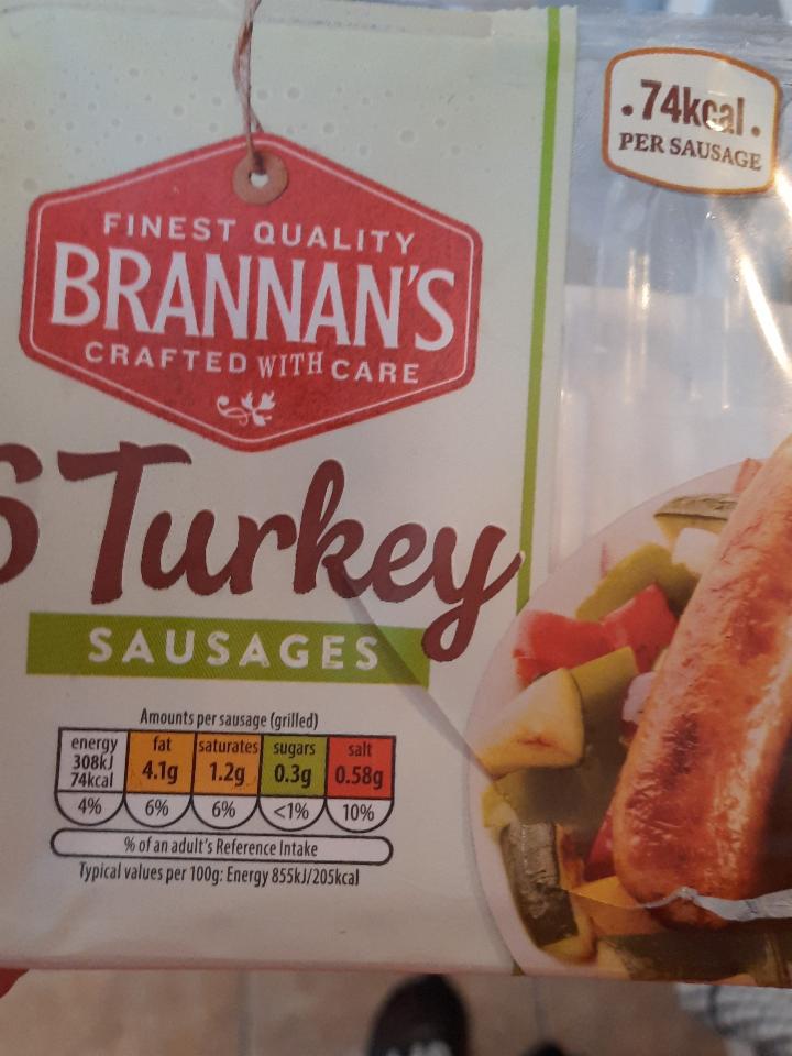 Fotografie - 6 Turkey Sausages Brannan's