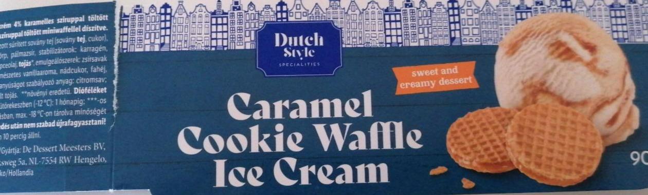 Fotografie - Caramel cookie waffle ice cream 