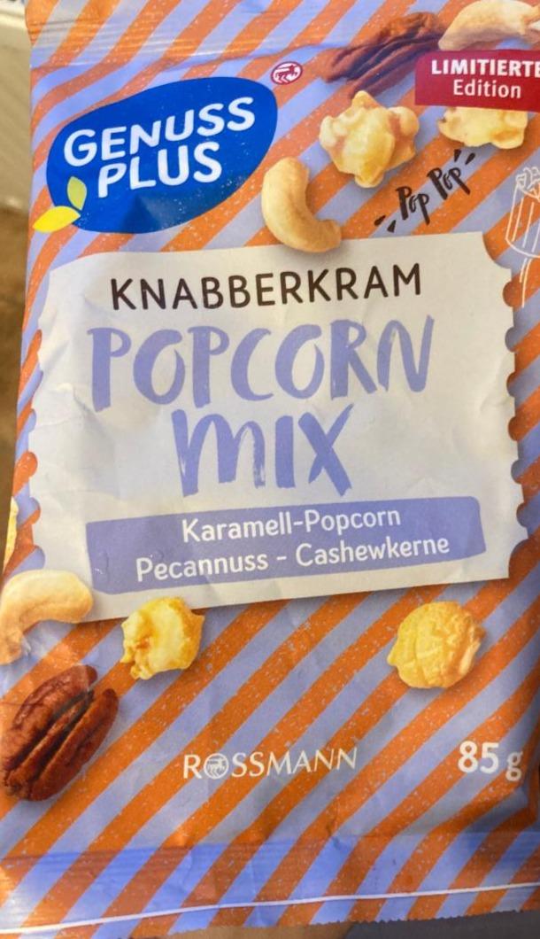 Fotografie - Knabberkram Popcorn Mix Karamell-Popcorn Pecannuss.Cashewkerne Genuss plus
