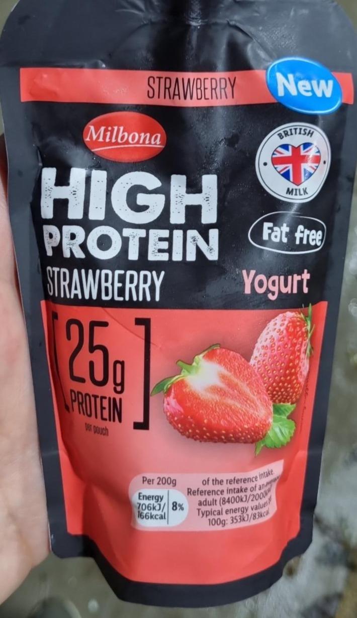 Fotografie - High Protein strawberry yogurt Milbona
