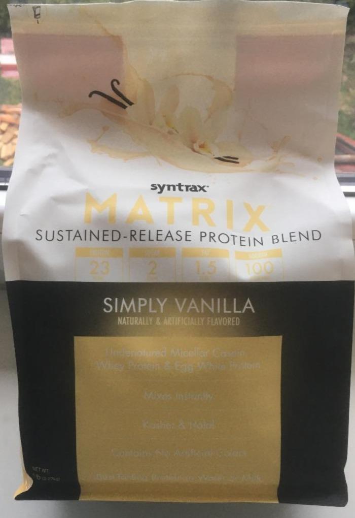 Fotografie - Martix sustained release protein blend simply vanilla syntrax