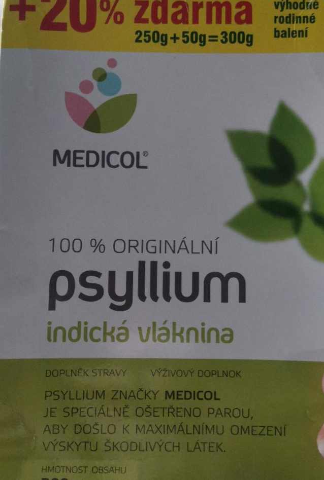 Fotografie - 100 % originalní psyllium indická vláknina Medicol