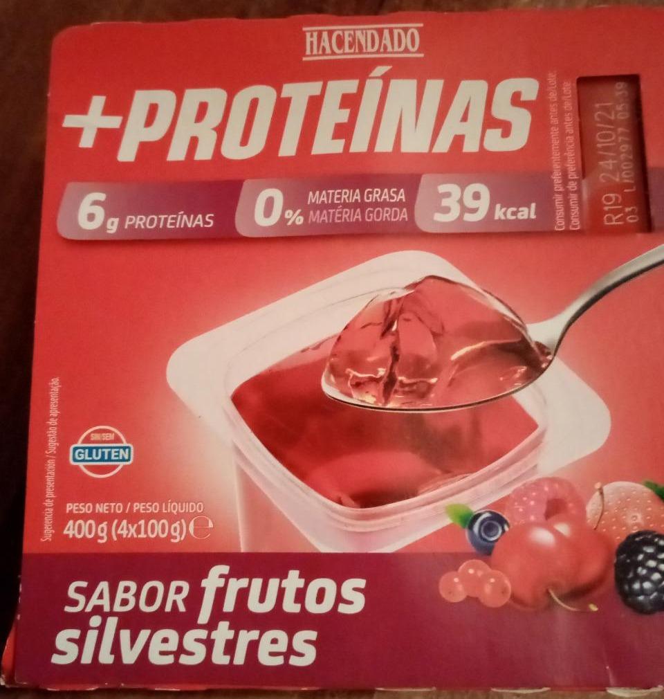 Fotografie - Gelatina + Proteínas sabor frutos silvestres Hacendado