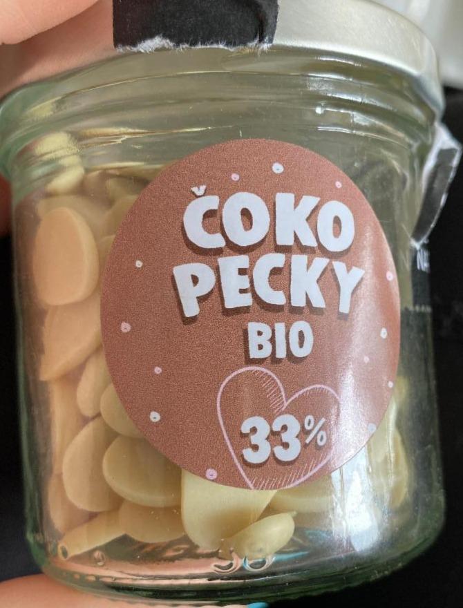 Fotografie - Bio Čokopecky 33% bílá čokoláda Natu