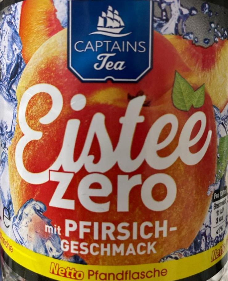 Fotografie - Eistee zero mit Pfirsichgeschmack Captains Tea