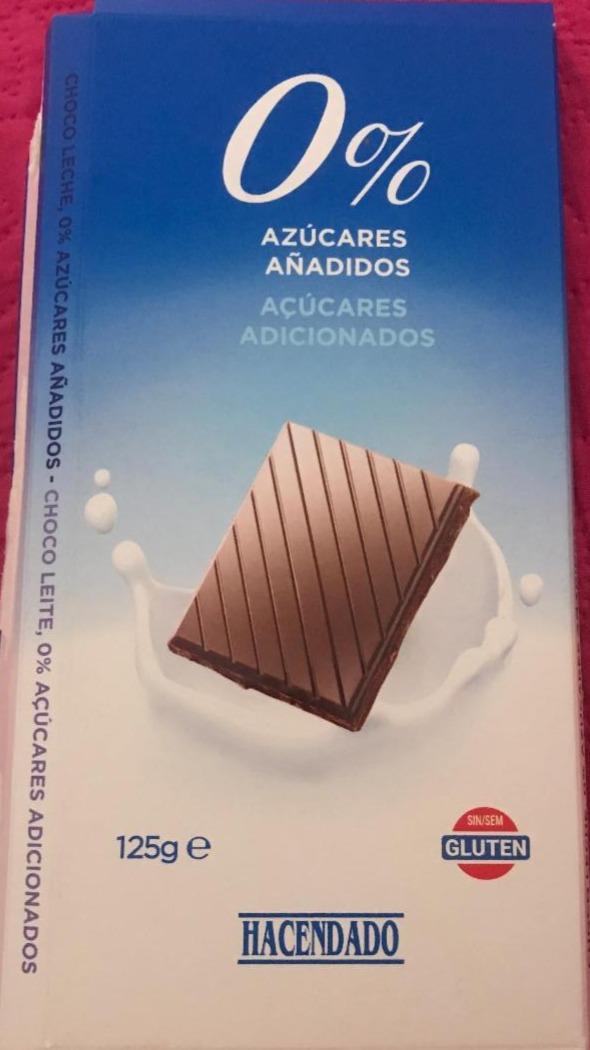 Fotografie - Chocolate 0% azúcares añadidos Hacendado