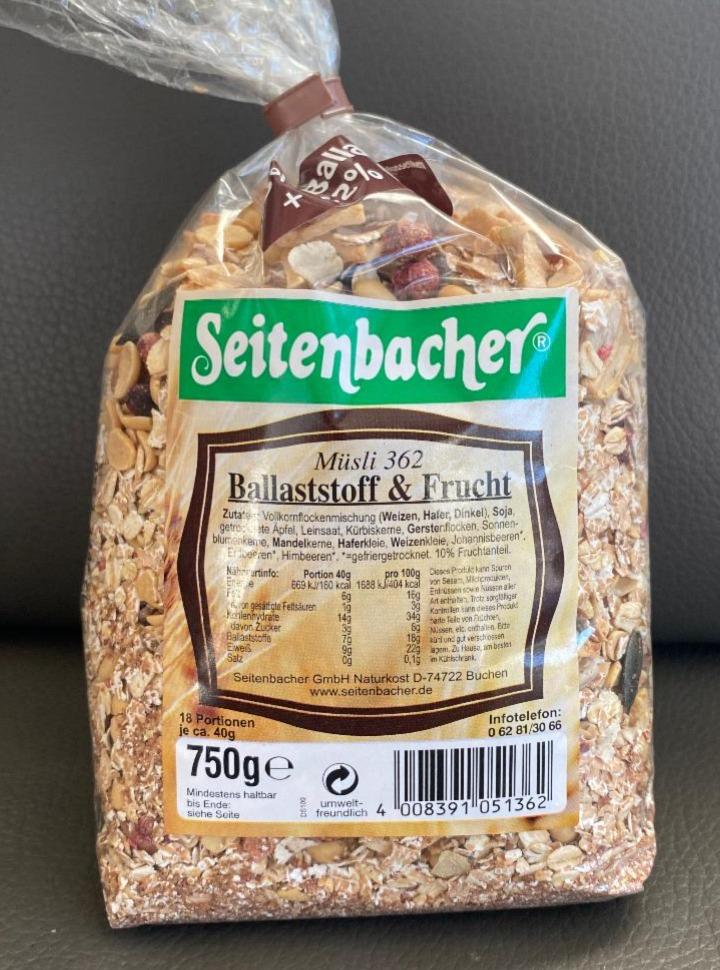 Fotografie - Müsli 362 Ballaststoff & Frucht Seitenbacher
