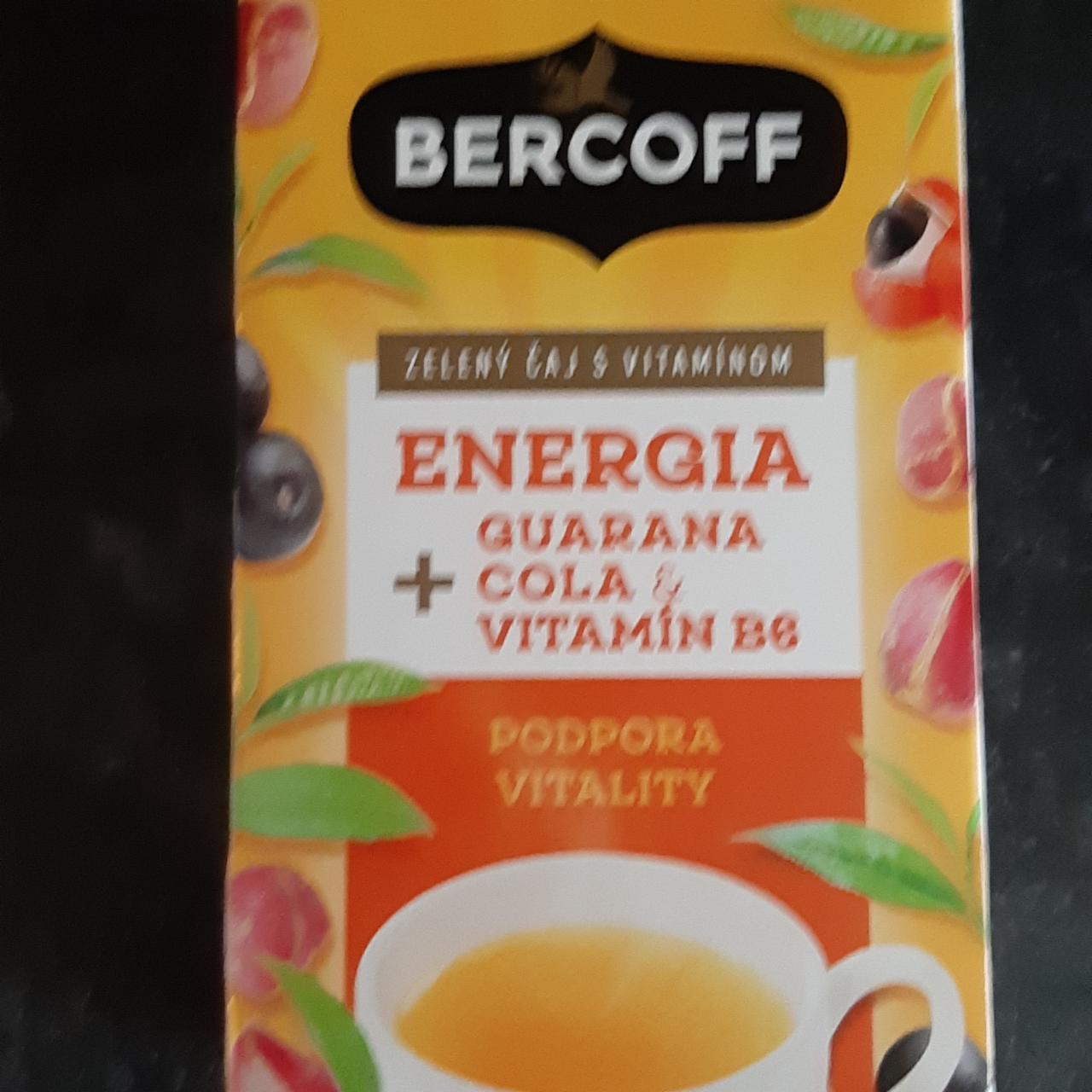 Fotografie - Zelený čaj s vitamínom Enegria=guarana cola vitamín B6 Bercoff
