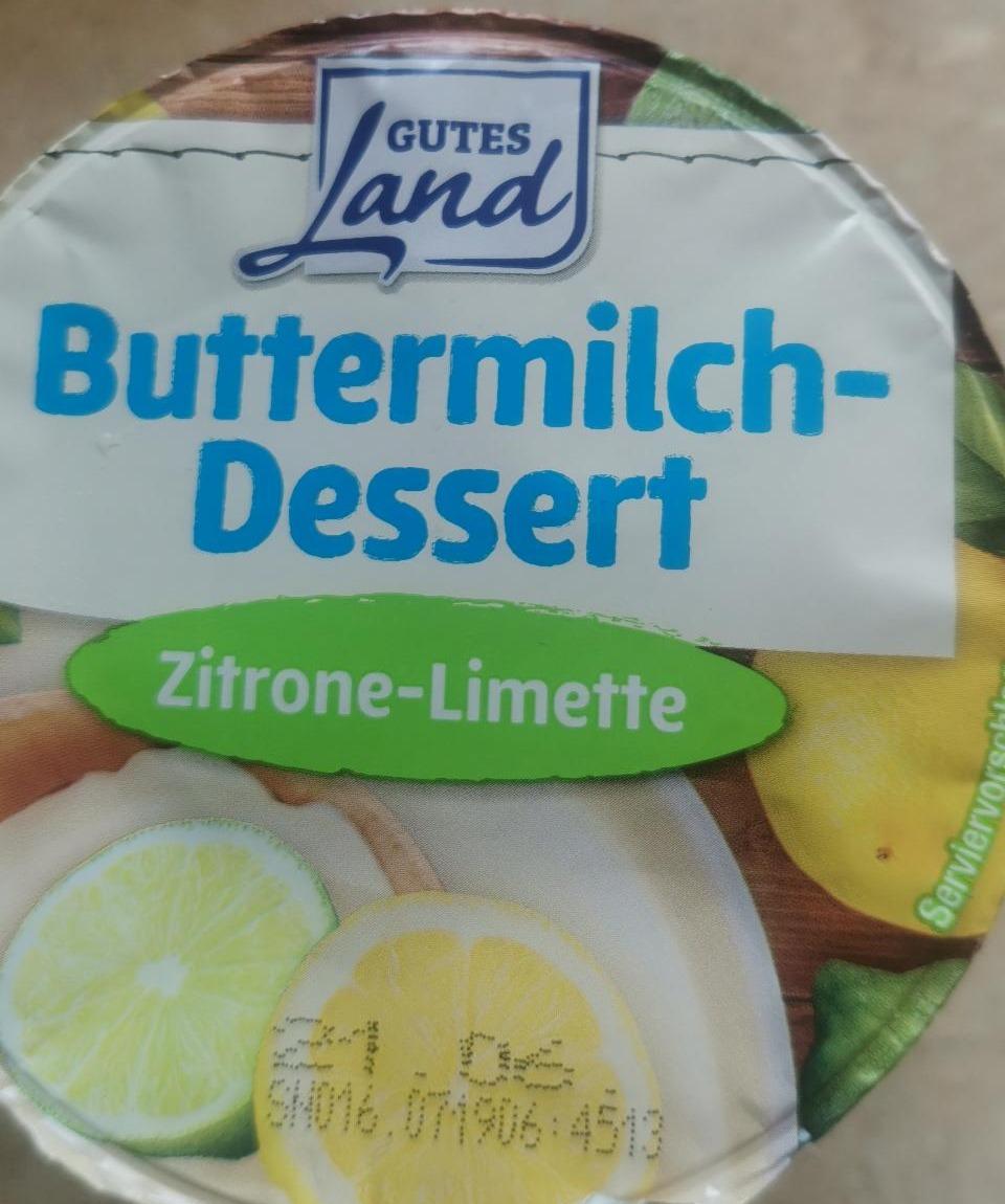 Fotografie - Buttermilch-Dessert Zitrone-Limette Gutes Land