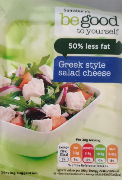 Fotografie - greek style salad cheese Sainsbury's