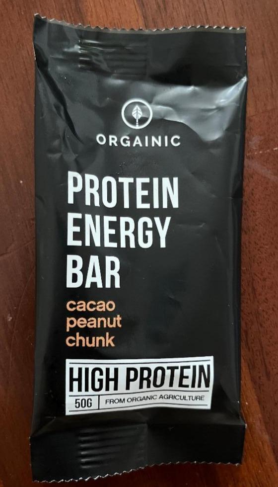 Fotografie - Protein energy bar cacao peanut chunk Orgainic