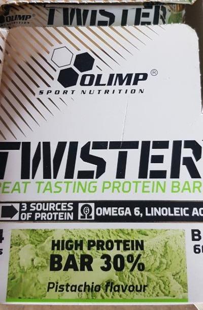 Fotografie - Twister 30% Protein Bar Pistachio flavour Olimp Nutrition