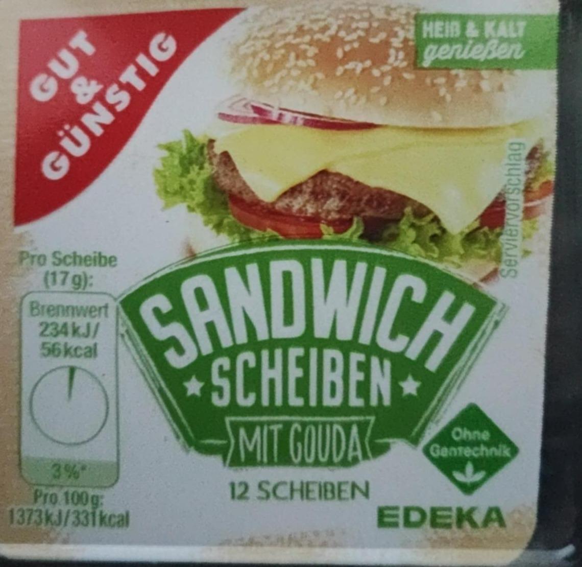 Fotografie - Sandwich Scheiben mit gouda Gut&Günstig