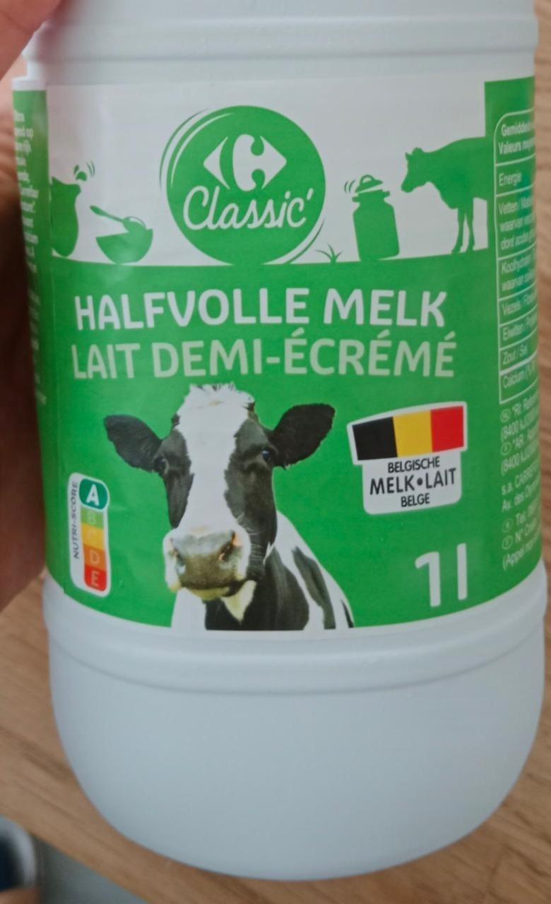Fotografie - Halfvolle melk Lait demi-écrémé Carrefour Classic