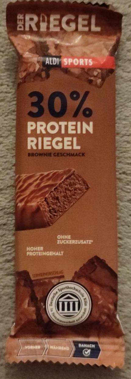 Fotografie - Riegel 30% protein Brownie geschmack Aldi Sport