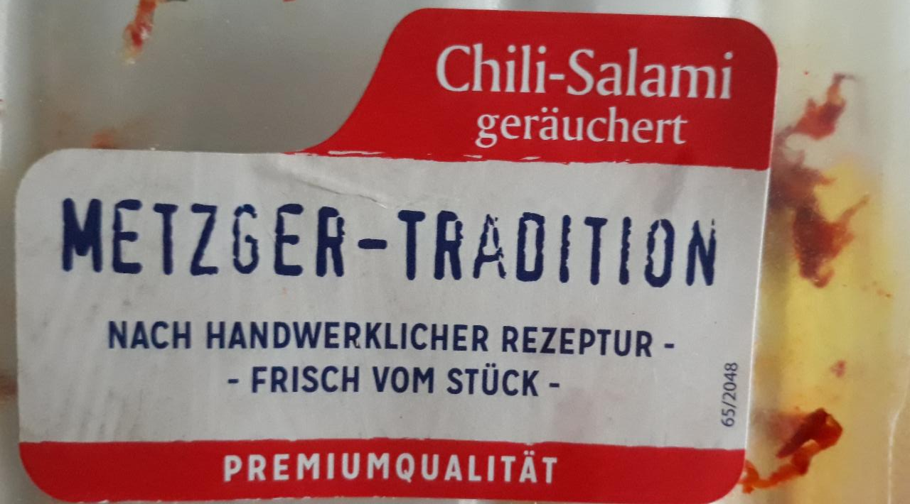 Fotografie - Chili-Salami geräuchert Metzger-Tradition