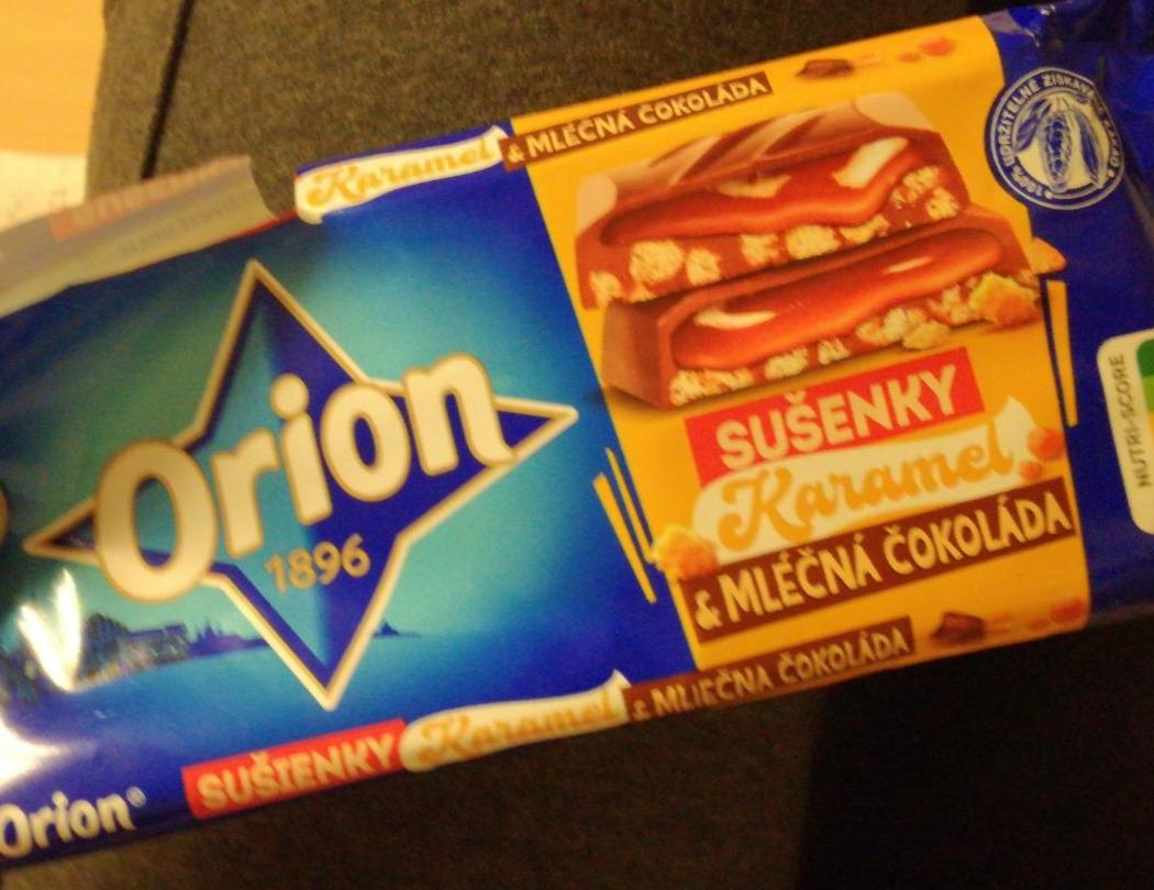 Fotografie - Mléčná čokoláda s kousky sušenek a karamelovou náplní Orion