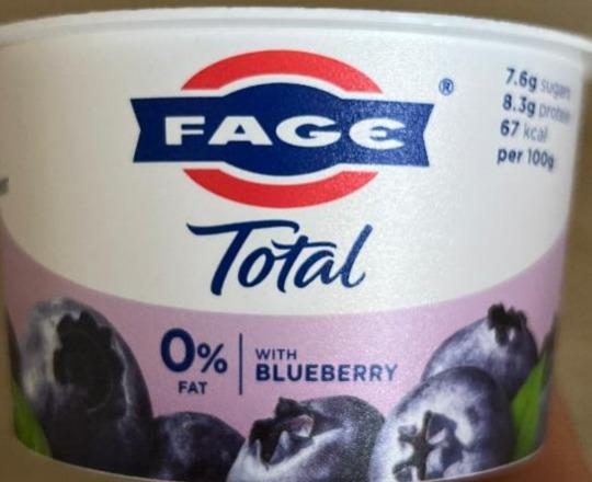Fotografie - Total 0% fat with blueberry Fage