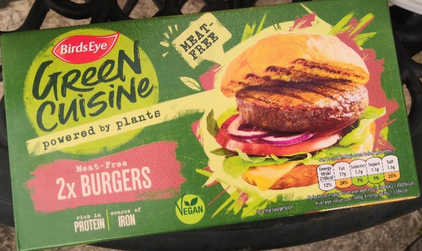 Fotografie - 2 Green Cuisine Meat-Free Burgers BirdsEye