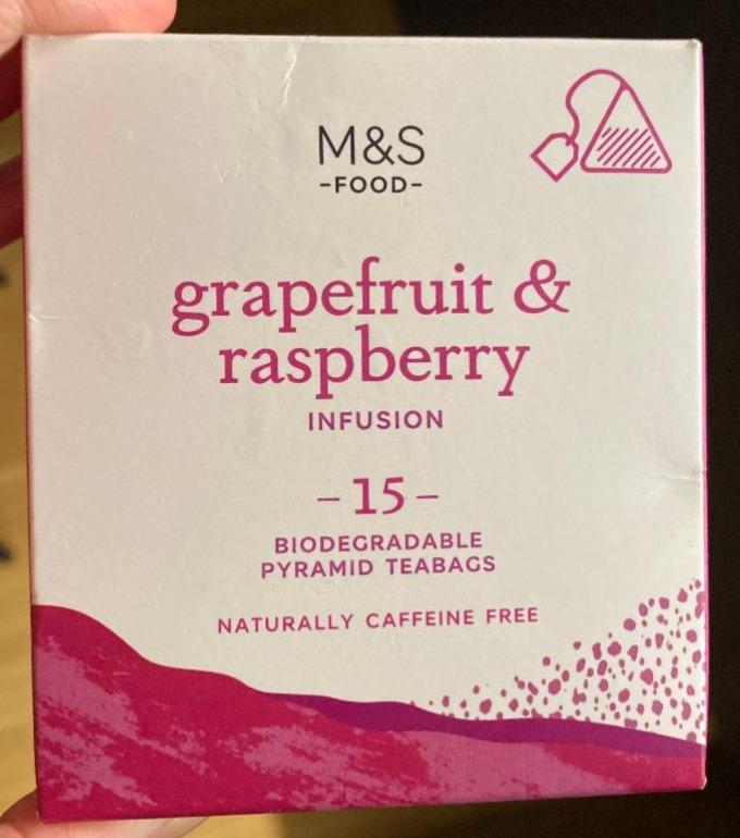 Fotografie - Grapefruit & Raspberry Infusion tea M&S Food