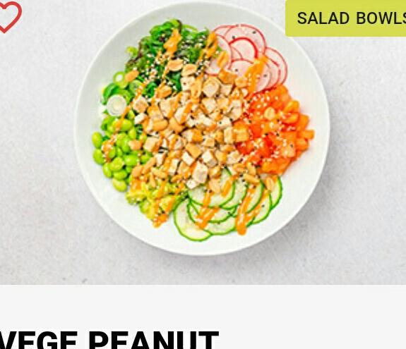 Fotografie - Salad bowl vege peanut Mr. Sushito