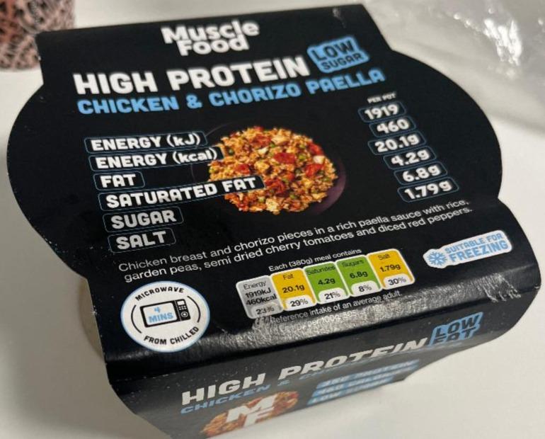 Fotografie - High protein Chicken & Chorizo paella MuscleFood