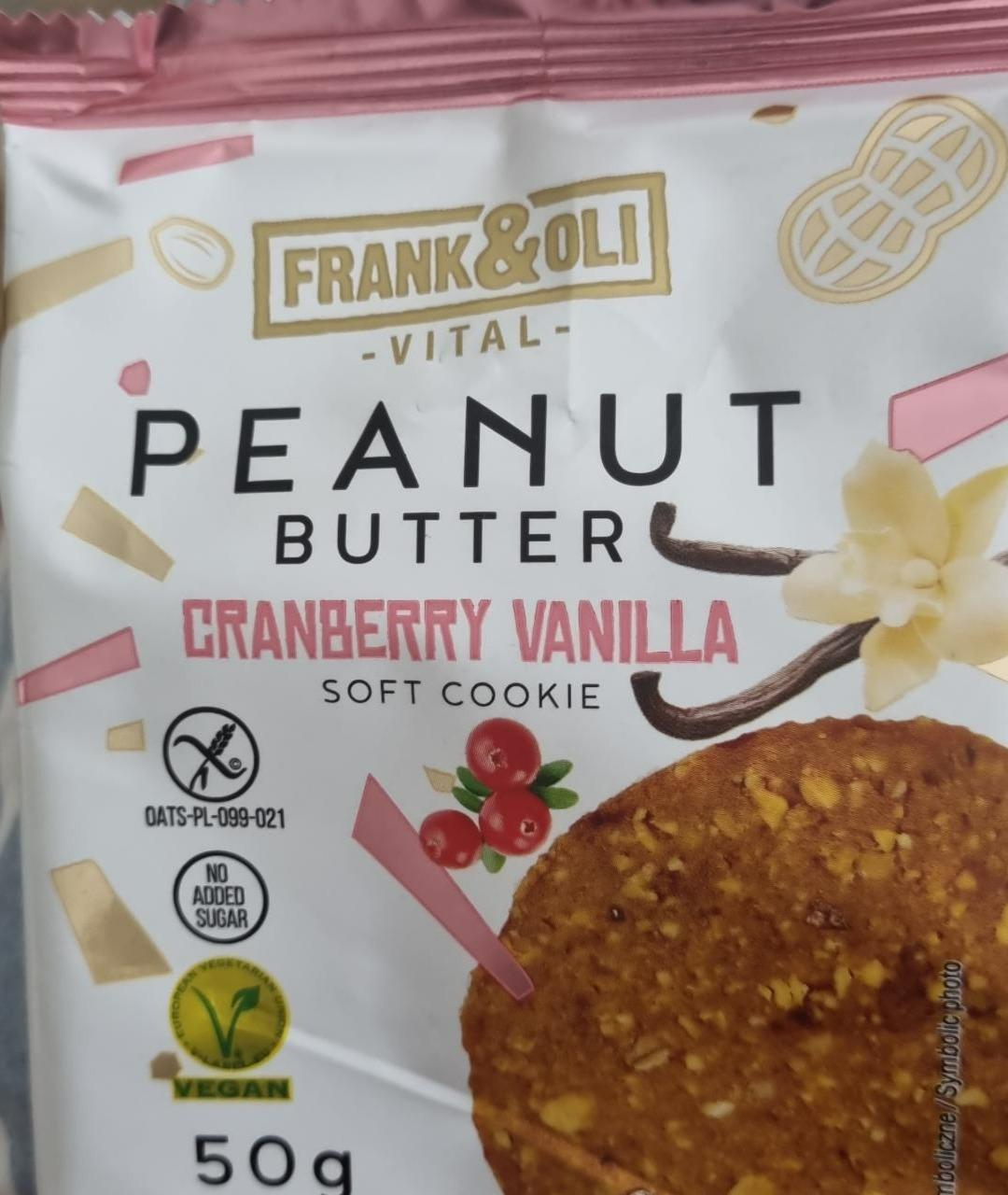 Fotografie - Peanut Butter Cranberry Vanilla soft cookie Frank&Oli