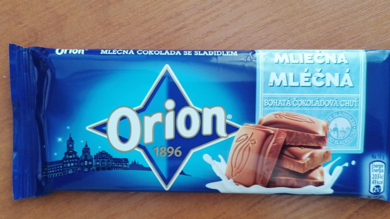 Fotografie - mléčná čokoláda Orion se sladidlem