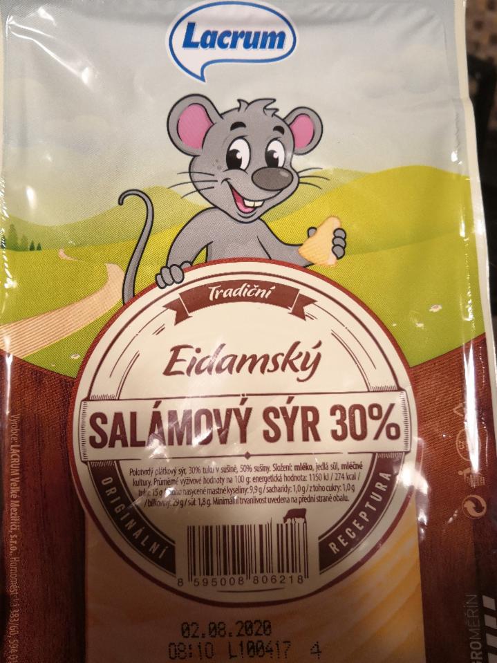 Fotografie - Tradiční Eidamský salámový sýr 30% Lacrum