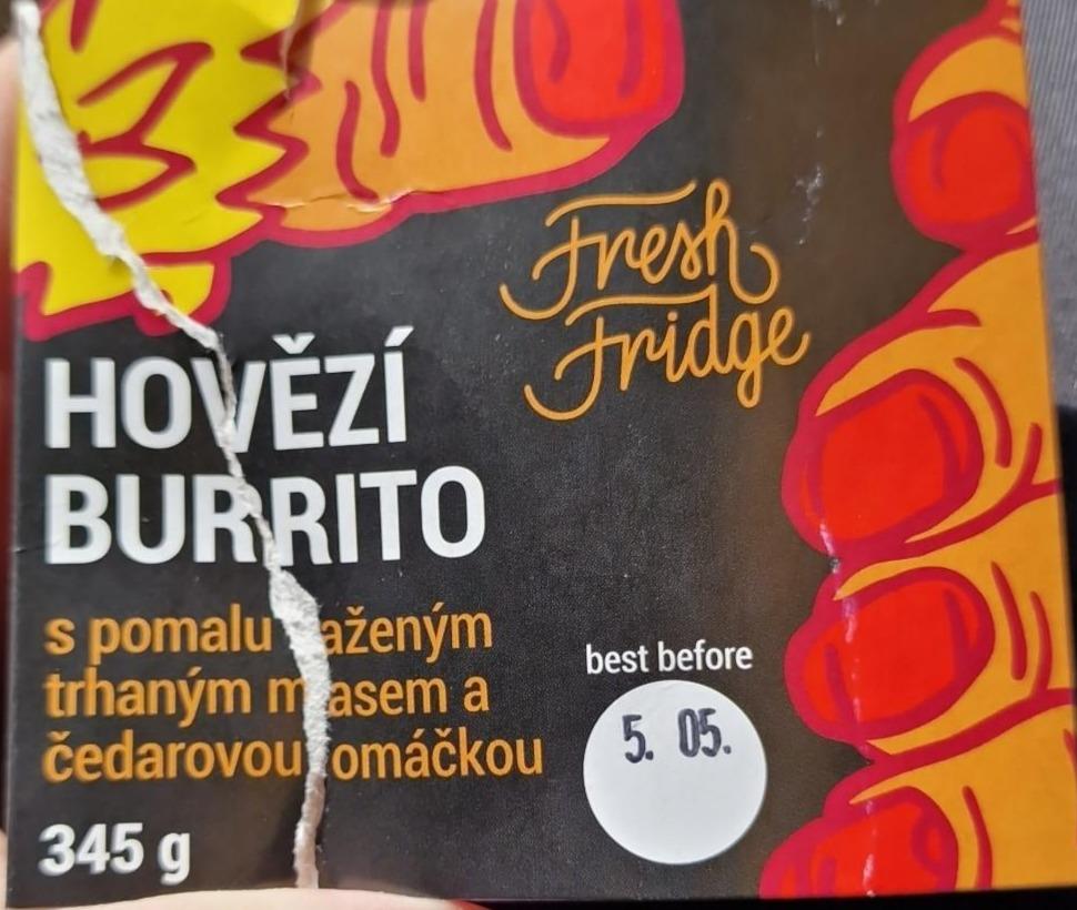 Fotografie - Hovězí burrito s pomalu taženým trhaným masem a čedarovou omáčkou Fresh Fridge